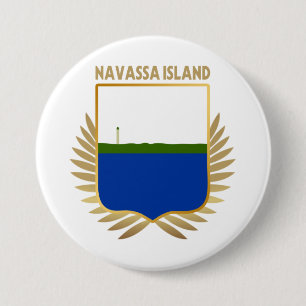 Badge Rond 7,6 Cm Pavillon de l'île de Navassa