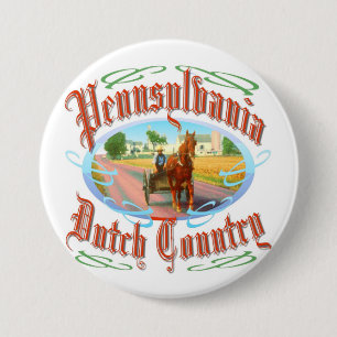 Badge Rond 7,6 Cm Pays de Néerlandais de Pennsylvanie