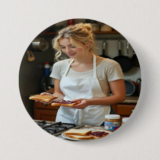 Badge Rond 7,6 Cm Peanutbutter and Jelly Sandwich Custom