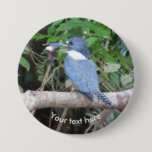 Badge Rond 7,6 Cm Pêcheur avec poisson du Bouton Costa Rica