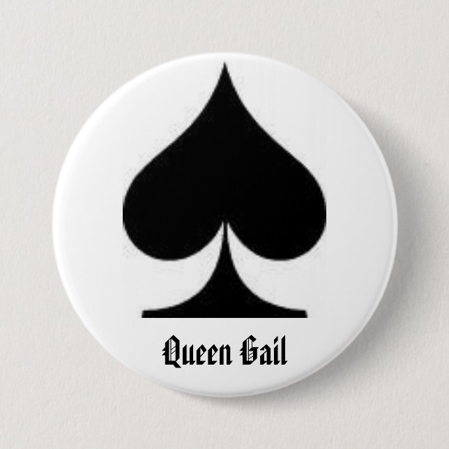 Badge Rond 7,6 Cm pelle, la Reine Gail (Devant)