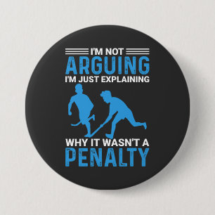 Badge Rond 7,6 Cm Pénalité du joueur de hockey