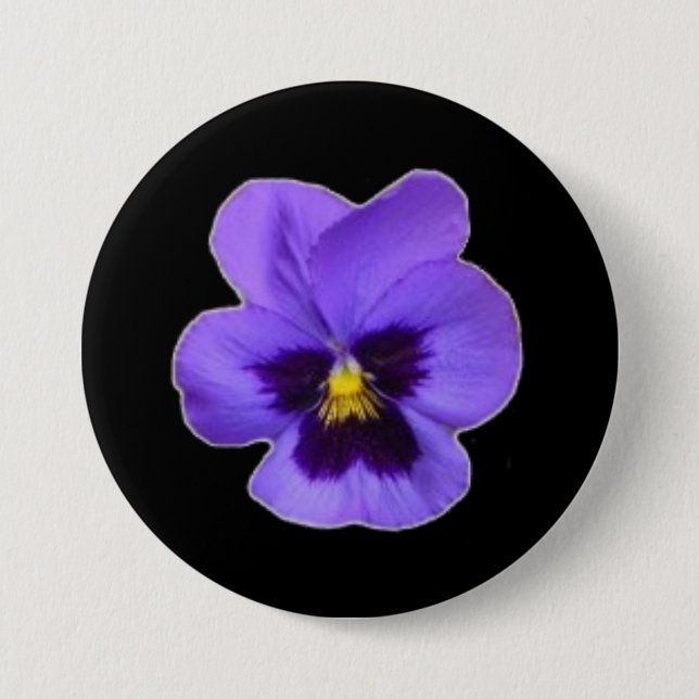 Badge Rond 7,6 Cm Pensée pourpre (Devant)