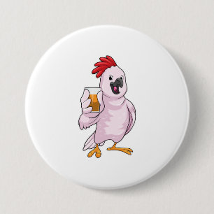 Badge Rond 7,6 Cm Perroquet au jus
