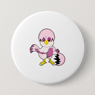 Badge Rond 7,6 Cm Perroquet dans Oeuf avec Eggshell.PNG