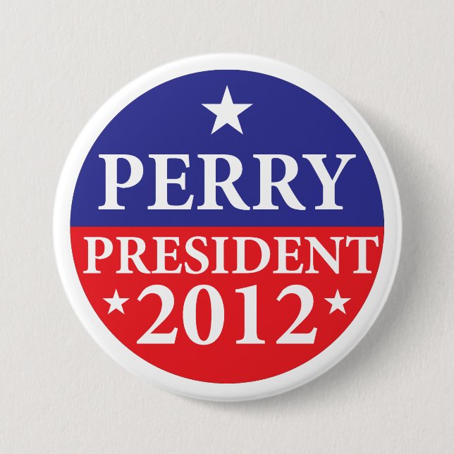 Badge Rond 7,6 Cm Perry pour le président 2012 - 3" bouton (Devant)