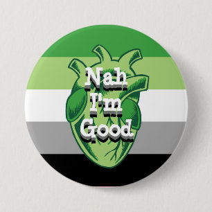 Badge Rond 7,6 Cm Personalized Aromantic AntiValentines Heart