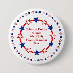 Badge Rond 7,6 Cm Personnalisable Parti patriotique Essentials