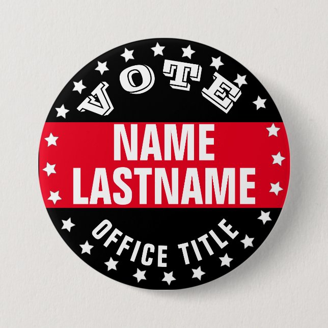 Badge Rond 7,6 Cm Personnalisation du Modèle de campagne (Devant)