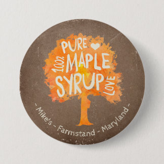 Badge Rond 7,6 Cm Personnalisez le texte sur le bouton d'arbre de