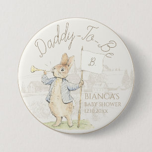 Badge Rond 7,6 Cm Peter le lapin Un lapin Baby shower papa à b