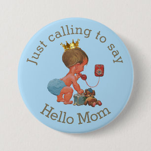 Badge Rond 7,6 Cm Petit prince mignon Calling pour dire bonjour la