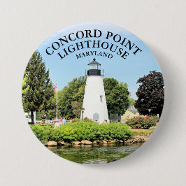 Badge Rond 7,6 Cm Phare de Concord Point, Bouton Maryland
