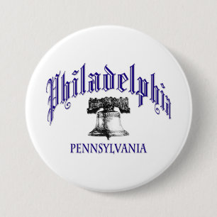 Badge Rond 7,6 Cm Philadelphie Pennsylvanie