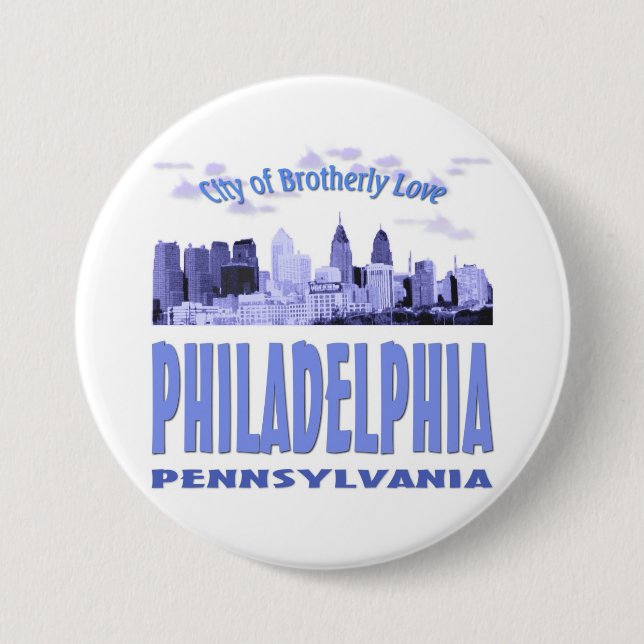 Badge Rond 7,6 Cm Philadelphie Pennsylvanie (Devant)