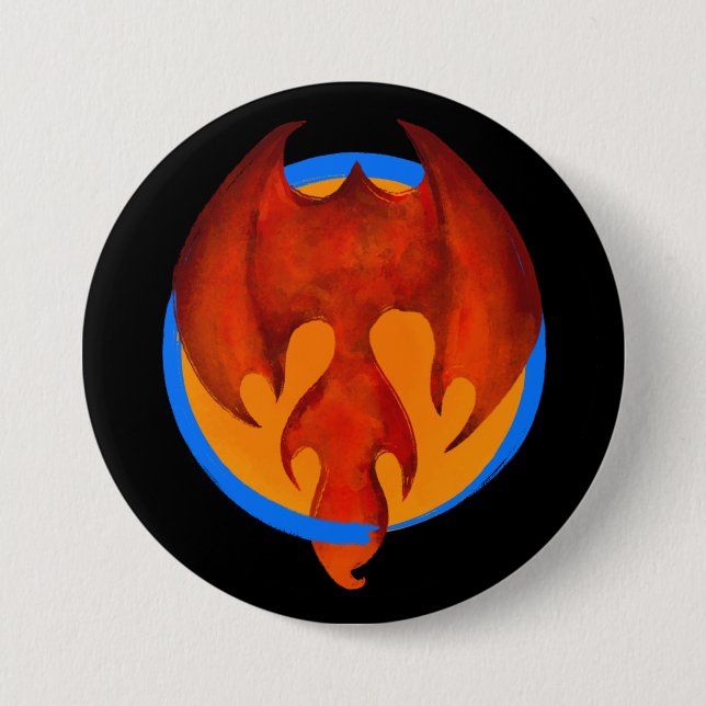Badge Rond 7,6 Cm Phoenix Sun Button (Devant)