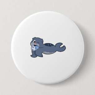 Badge Rond 7,6 Cm Phoque avec poisson (3).PNG