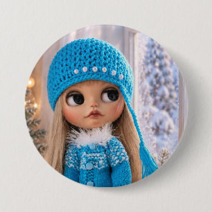 Badge Rond 7,6 Cm Photo de poupée Blythe
