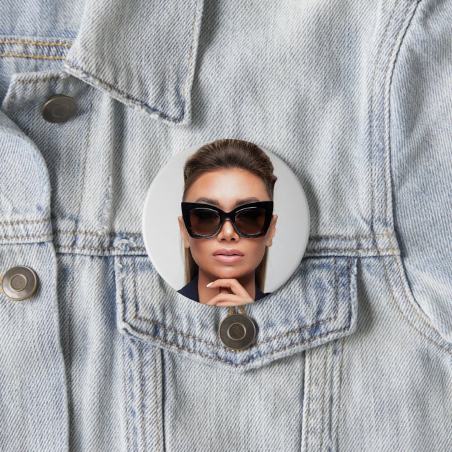Badge Rond 7,6 Cm Photo d'entreprise promotionnelle moderne (En situation)