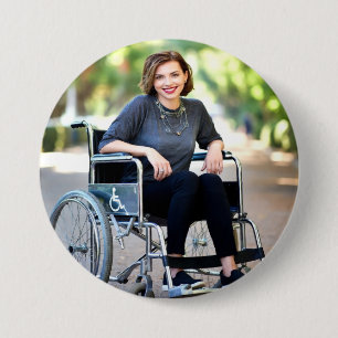 Badge Rond 7,6 Cm Photo Handicapé Personnaliser Personnalisé
