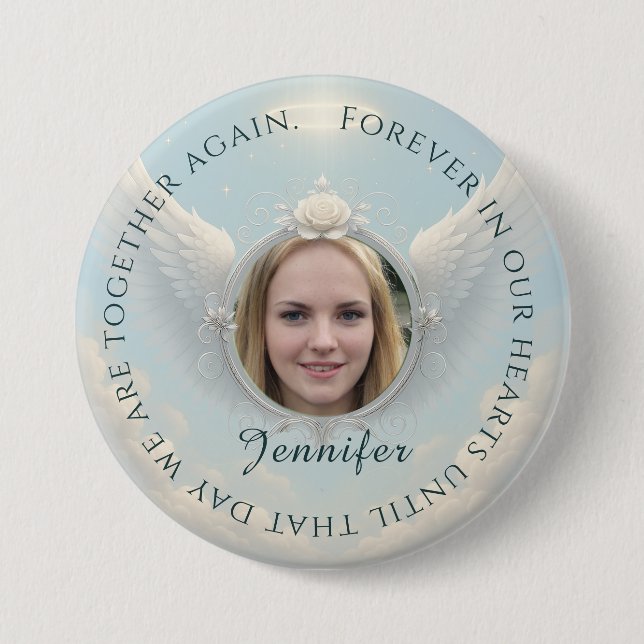 Badge Rond 7,6 Cm Photo Memorial Button (Devant)
