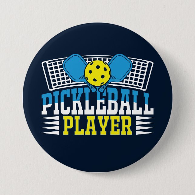 Badge Rond 7,6 Cm Pickleball (Devant)