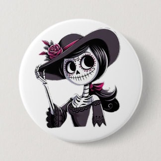 Badge Rond 7,6 Cm PIN catrina mujer
