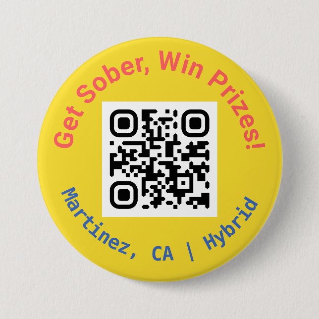 Badge Rond 7,6 Cm Pin de code QR GSWP Linktree (Devant)