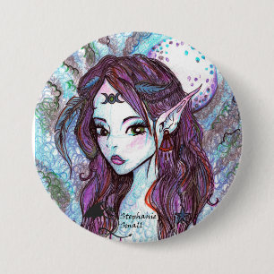 Badge Rond 7,6 Cm Pin d'Elf de lune