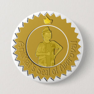 Badge Rond 7,6 Cm Pin du label d'AniMat (grand)