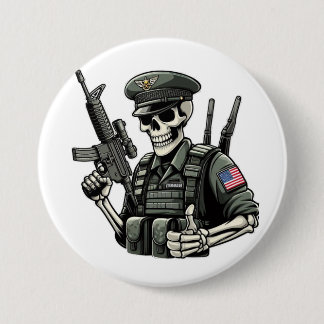 Badge Rond 7,6 Cm PIN militar EEUU