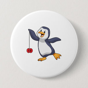 Badge Rond 7,6 Cm Pingouin