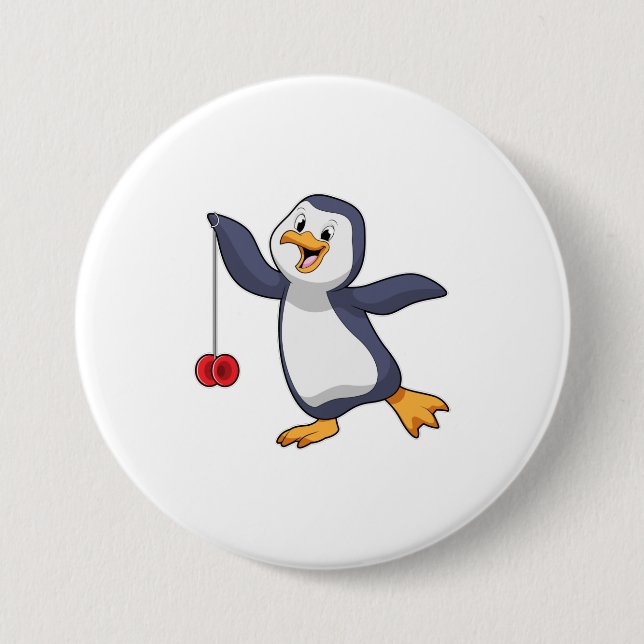 Badge Rond 7,6 Cm Pingouin (Devant)