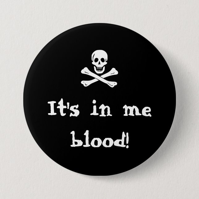 Badge Rond 7,6 Cm Pirate - bouton (Devant)