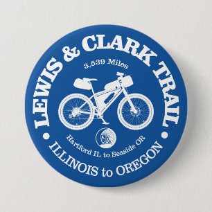 Badge Rond 7,6 Cm Piste Lewis & Clark (cyclisme)