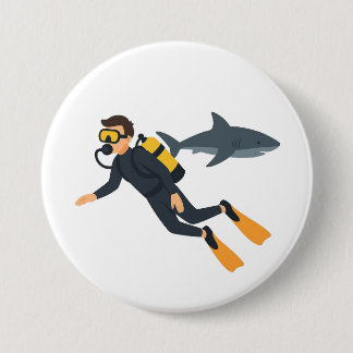 Badge Rond 7,6 Cm Plongée en scaphandre