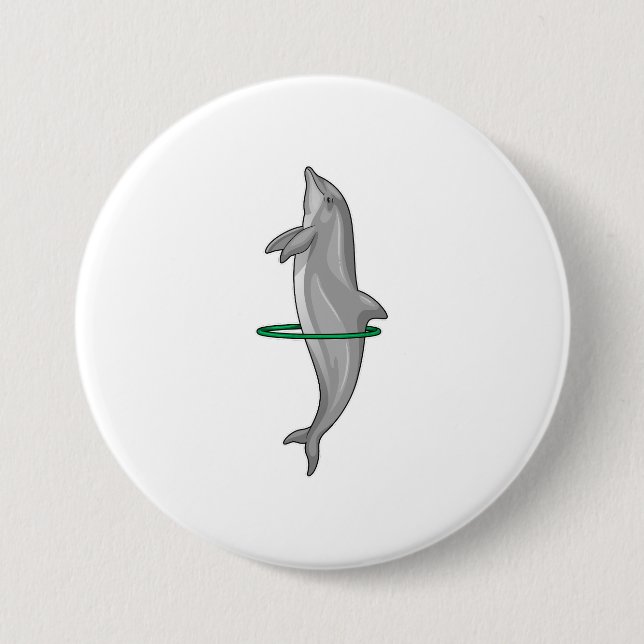 Badge Rond 7,6 Cm Pneus Dolphin Fitness Sports (Devant)