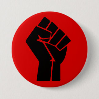 Badge Rond 7,6 Cm Poing de la puissance noire