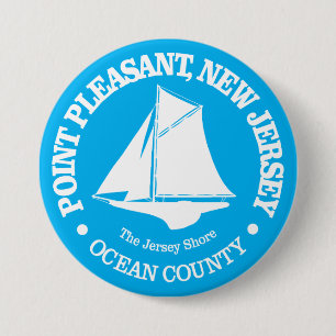 Badge Rond 7,6 Cm Point Pleasant NJ (sloop)