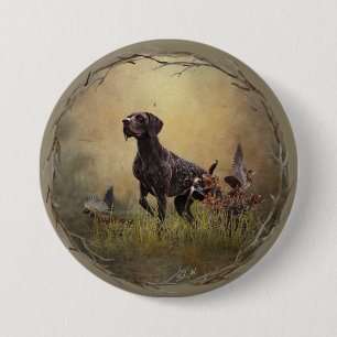 Badge Rond 7,6 Cm Pointeur à poils courts allemand