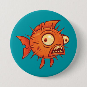 Badge Rond 7,6 Cm Poisson