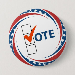 Badge Rond 7,6 Cm Politique USA Vote