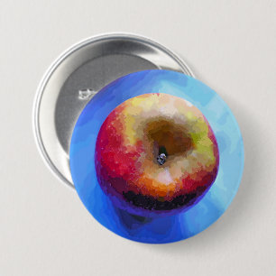 BADGE ROND 7,6 CM POMME