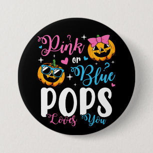 Badge Rond 7,6 Cm Pops Rose Ou Bleu Vous Aime Citrouille Baby Round