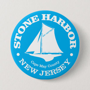 Badge Rond 7,6 Cm Port de pierre (sloop)