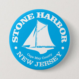 Badge Rond 7,6 Cm Port de pierre (sloop)