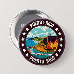 Badge Rond 7,6 Cm Porto Rico
