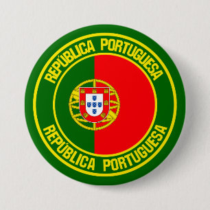Badge Rond 7,6 Cm Portugal Round Emblem