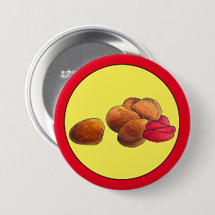 Badge Rond 7,6 Cm Poulet Nuggets Ketchup Junk Fast Food Foin