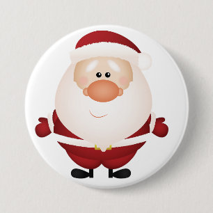 Badge Rond 7,6 Cm Poumons du bouton du Père Noël